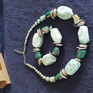 🌟4/$25💰Stone/beaded necklace and bracelet